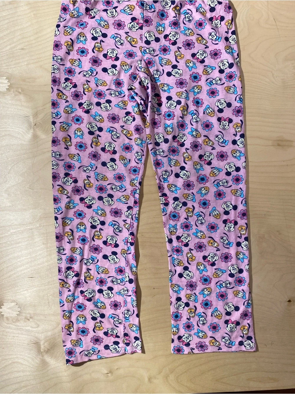 Disney Pink Character Floral Pajama Bottoms Large (RI) - Picture 6 of 8